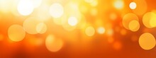 An Orange Light Bokeh Background In The Style Of Yellow And Gold. Created With Generative AI Technology