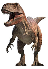 Wall Mural - tyrannosaurus rex isolated on transparent background - generative ai