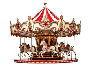 Wall Mural - carousel isolated on transparent background - generative ai
