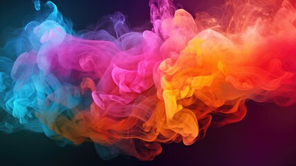 Poster - Colorful smoke abstract wallpaper. Generative AI