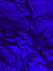 Poster - Crumpled blue paper texture for background