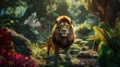 lion king at the jungle Generative AI