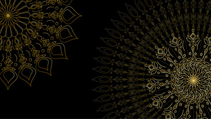 Canvas Print - Luxury mandala background with golden arabesque pattern arabic islamic east style.