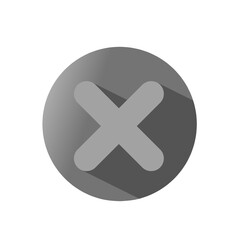 Sticker - cross button  single icon of close button  cancel icon button