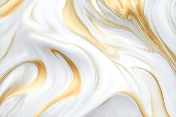 Wall Mural - luxury white and metallic gold marble background, created with generative ai.