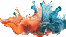 An Astonishing And Imaginative Abstract Background Illustration Depicting Floating Colored Liquid In Trendy Shades Of Pink, Orange, Blue, And Violet. Ai Generated