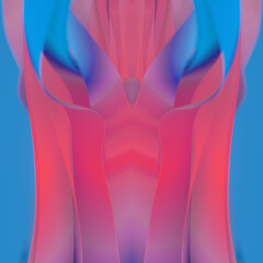 Aufkleber - Magic wave flow with trendy gradient. 3d rendering colorful digital illustration. Modern background