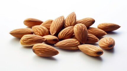 Wall Mural - almond on a white background