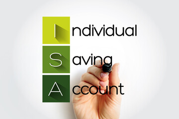 Poster - isa individual saving account - class of retail investment arrangement available to residents of the