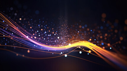 Poster - modern digital abstract 3d background. can be used in the description of network abilities, technolo