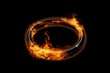 Metal ring fire stage. Generate Ai
