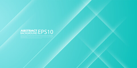 Abstract bright blue green gradient illustration background with simple light 3d pattern. Cool design. Eps10 vector