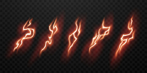 Wall Mural - lightning light effect background realistic flash with lightning electric explosion vector illustrat