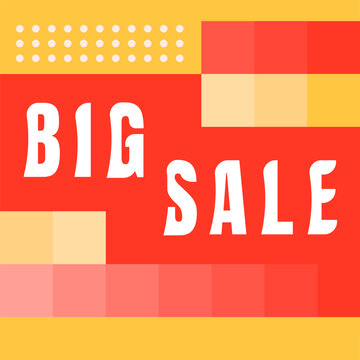 Big sale bold text promotion poster. Vector decorative typography. Decorative typeset style. Latin script for headers. Trendy advertising for graphic posters, banners, invitations texts
