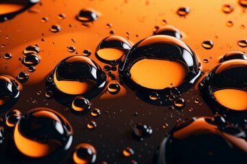 Poster - Orange oil drops. Generate Ai