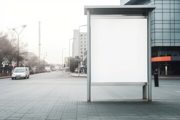 Poster - Outdoor advertising poster station billboard. Generate Ai