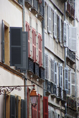 Wall Mural - Old houses in the downtown of Bayonne, France