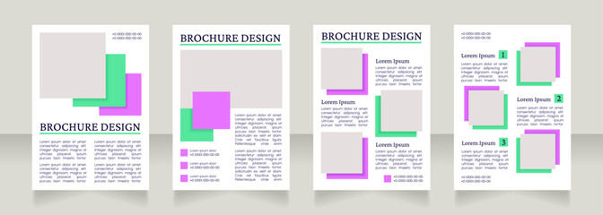 Movie festival program blank brochure layout design. Cinema event. Vertical poster template set with empty copy space for text. Premade corporate reports collection. Editable flyer paper pages