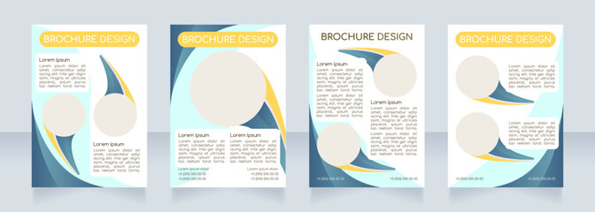 Organic cosmetic products advertisement blank brochure layout design. Vertical poster template set with empty copy space for text. Premade corporate reports collection. Editable flyer paper pages