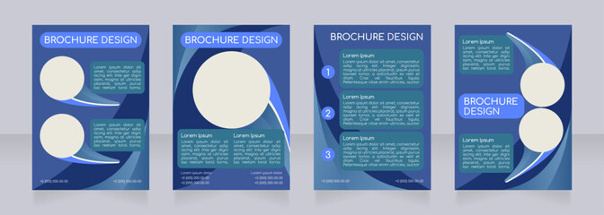 Wall Mural - Youth sports camp promotional blank brochure layout design. Vertical poster template set with empty copy space for text. Premade corporate reports collection. Editable flyer paper pages