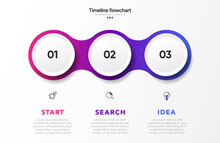 Timeline Infographic Design With Options Or Steps. Infographics For Business Concept. Can Be Used For Presentations Workflow Layout, Banner, Process, Diagram, Flow Chart, Info Graph, Annual Report.
