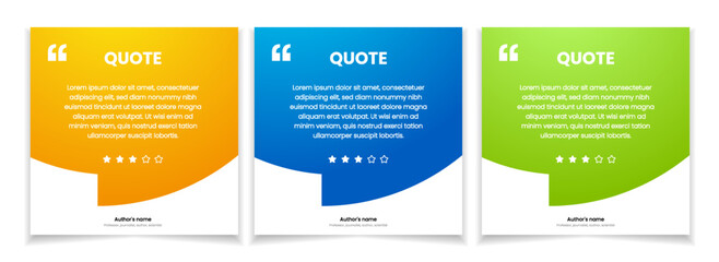 3d bubble testimonial banner, quote, infographic. social media post template designs for quotes. emp