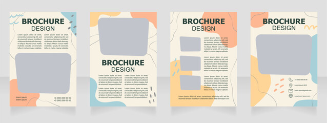 Postmodern architecture lecture auction blank brochure design. Template set with copy space for text. Premade corporate reports collection. Editable 4 paper pages. Tahoma, Myriad Pro, Arial fonts used