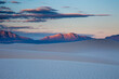 Tranquil white sdune mountains at sunset, White Sands, New Mexico, United States