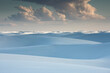 Clouds over tranquil white sdunes, White Sands, New Mexico, United States