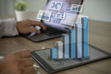 Poster - data analysis, data mining, and analysis of the graph charts business marketing process and strategy