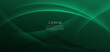© Pramote - Abstract curved green shape on green background with copy space for text. Luxury design style.