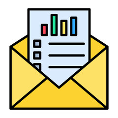 Poster - Email Statistics Line Color Icon