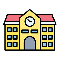 Sticker - School Line Color Icon