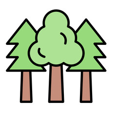 Sticker - Forest Line Color Icon