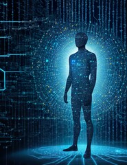 man with code