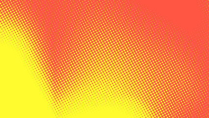 Poster - Abstract dots halftone orange yellow colors pattern gradient texture background.