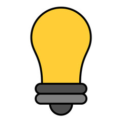 Wall Mural - Lightbulb Line Color Icon