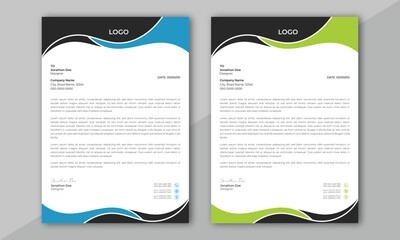 Wall Mural - abstract letterhead design modern business letterhead design template. modern company letterhead tem