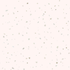 Poster - Terrazzo flooring textured surface modern abstract pattern. Vector seamless abstract repeat with chips of marble or granite in soft pastel colors.