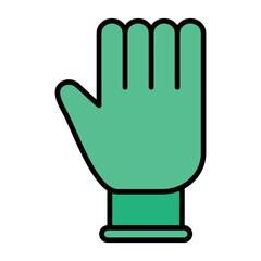 Poster - Rubber Gloves Line Color Icon