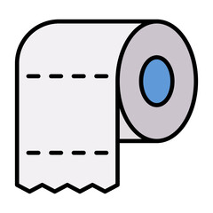 Wall Mural - Toilet Paper Line Color Icon