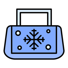 Poster - Ice Bag Line Color Icon