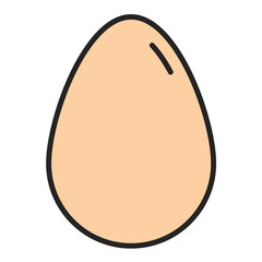 Sticker - Eggs Line Color Icon