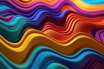 Poster - Abstract colorful background with ripples. Generative AI