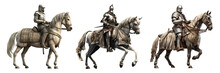 Set Of Knights Isolated On Transparent Background - Generative AI