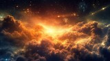 Fototapeta Kosmos - Milky way galaxy sky Generative AI