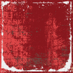 Wall Mural - Red grunge background. Vector scratched texture