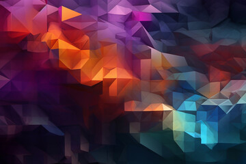 Wall Mural - 3D rendering abstract colorful geometric background banner or wallpaper, visual elements