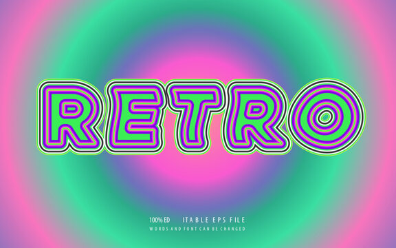 Retro text style effect	
