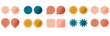 
Collection de pastilles, stickers, étiquettes, médailles, macarons - Support pour promotions et soldes - Illustrations vectorielles colorées simples, avec contours et effets